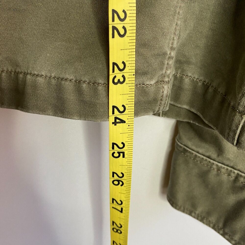 J Crew Womens Army Green Military Style Cotton Jacket Size L - Picture 9 of 12